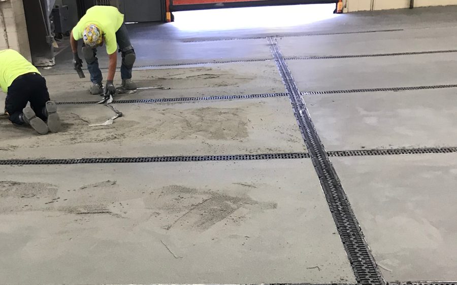 MavClad EM troweled epoxy mortar floor installed