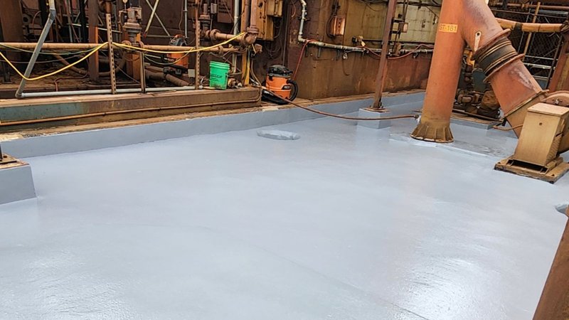 Chemical facility secondary containment flooring