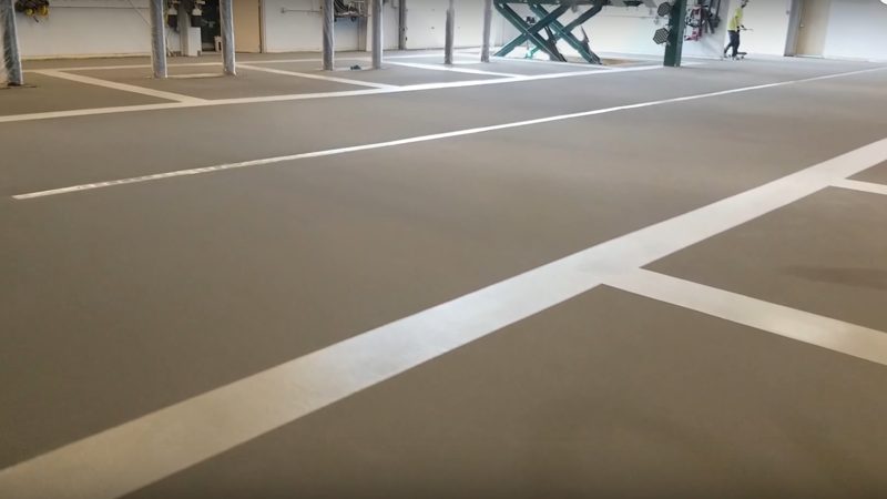 Auto dealership service bay flooring
